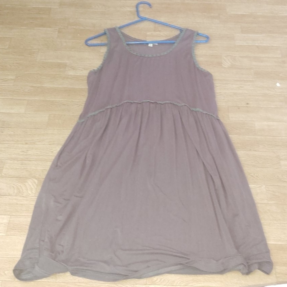 A greenish gray dress